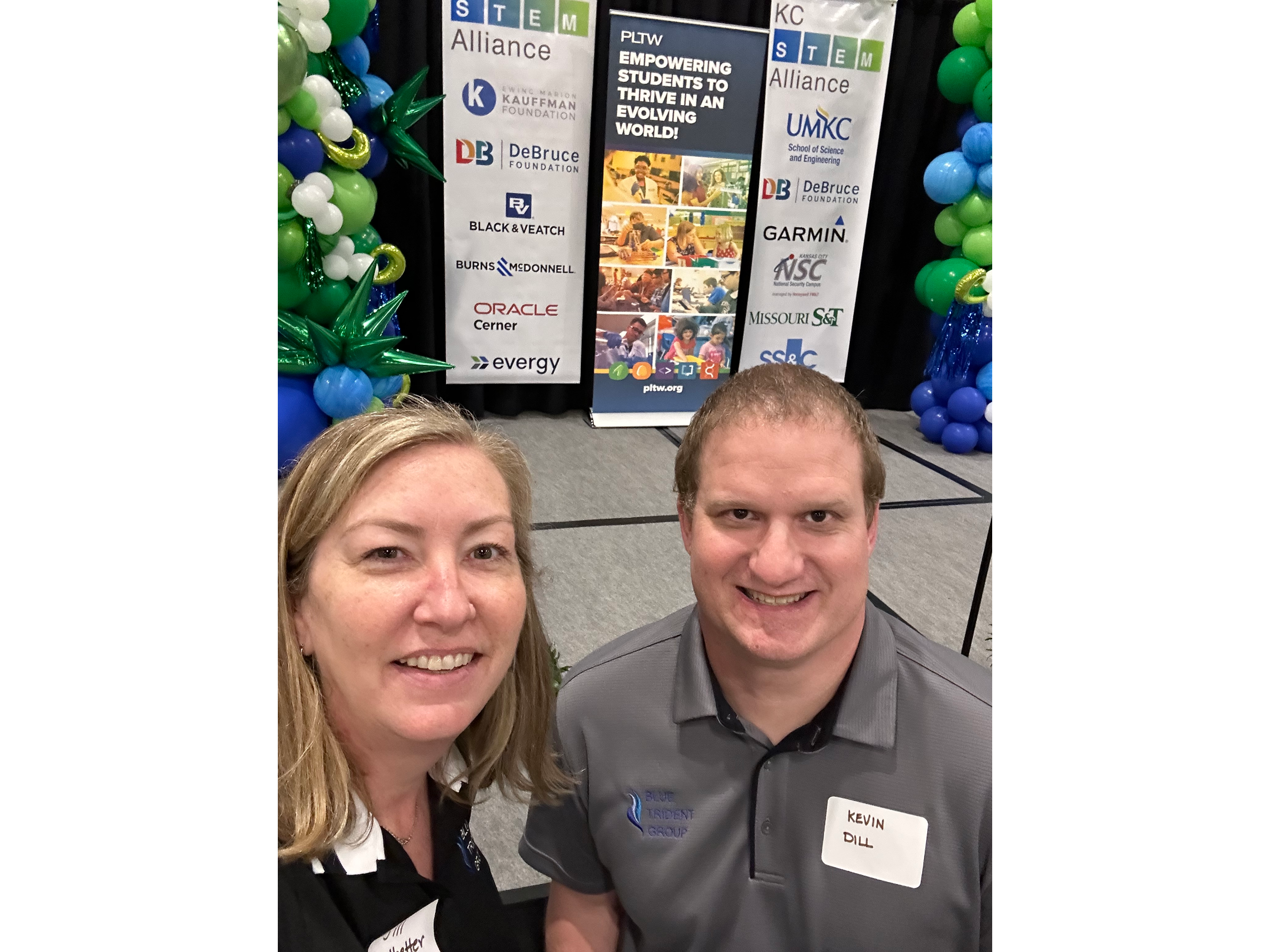 Jill and Kevin at a KC STEM Alliance event.