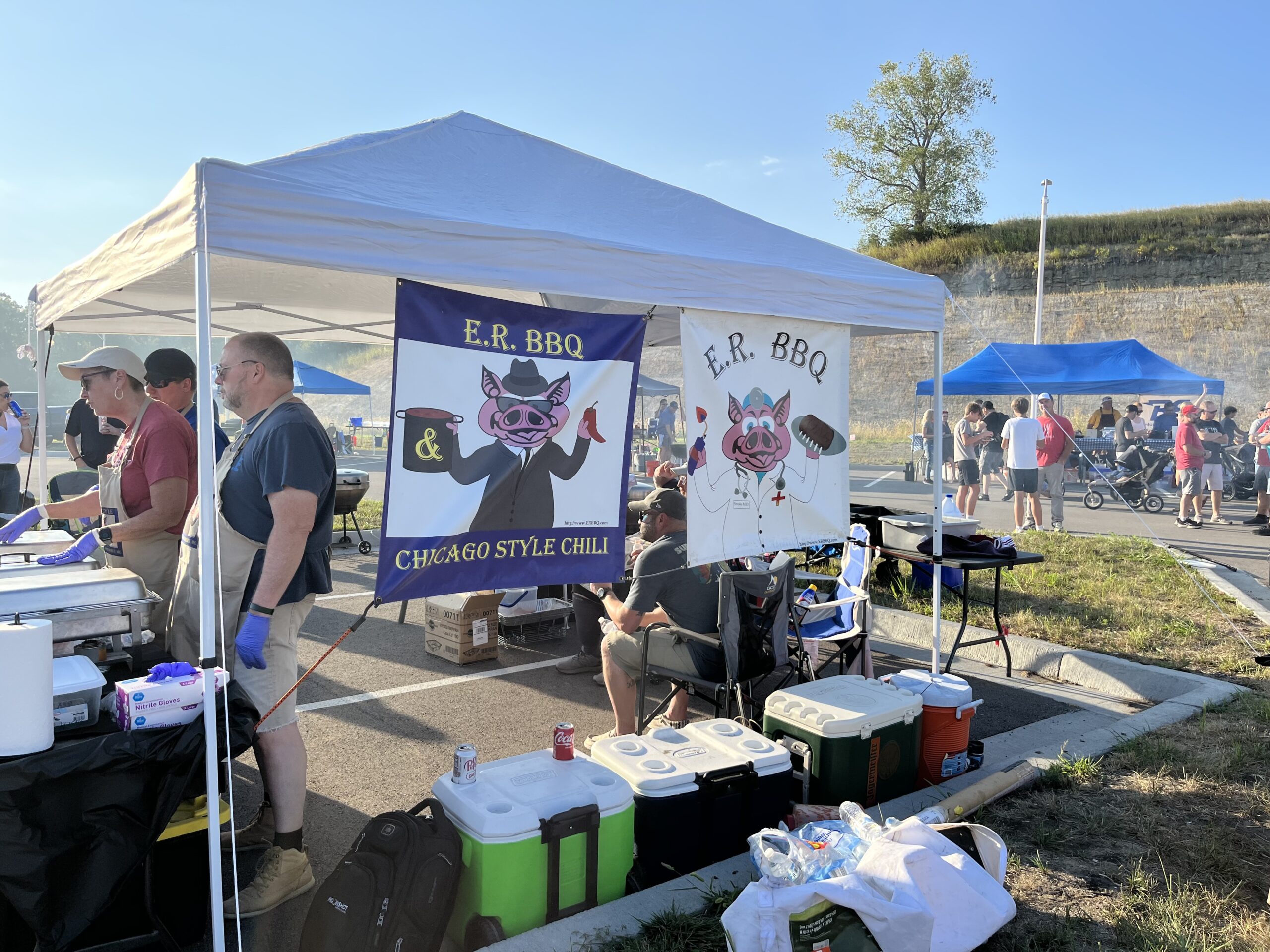 The ERBBQ tent at Wings 4 Water.